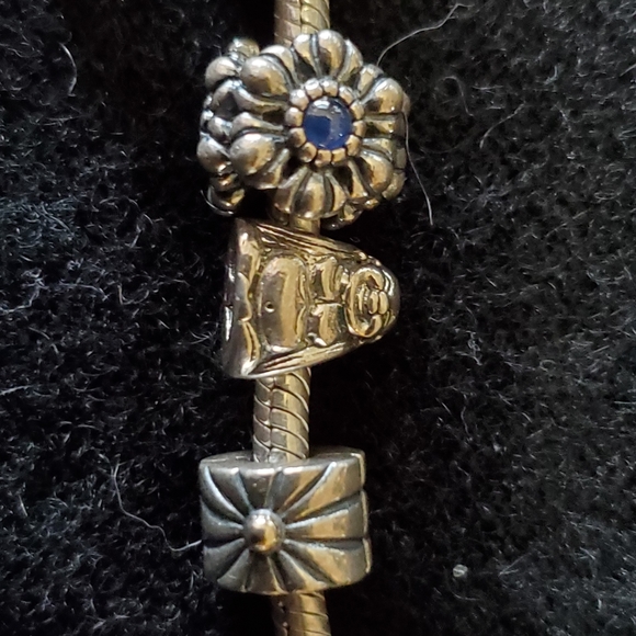 Pandora Silver Bracelet. 7.9" snake chain. - Picture 4 of 15